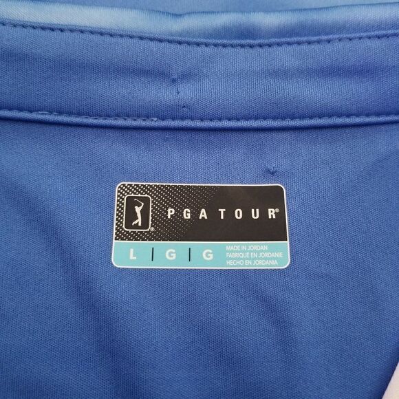 PGA Tour Blue Tie Dye Polo Shirt (size L) - Picture 6 of 10